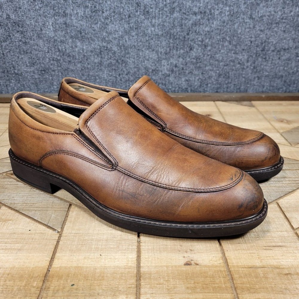 ECCO Mens Vitrus III Chestnut Slip On Loafers Driving Dress Shoes US 10 EUR 44